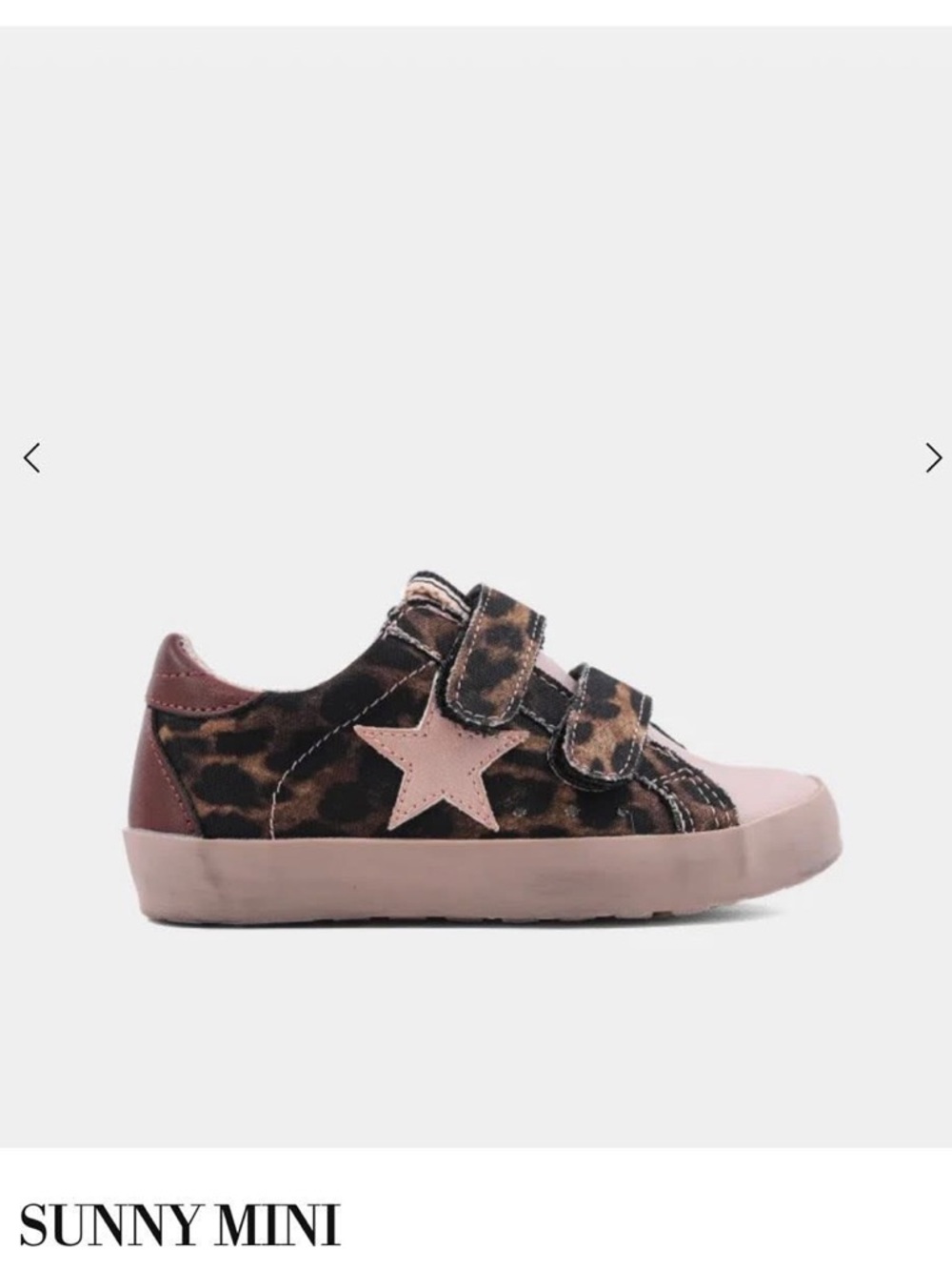 Sunny Mini Kids' Leopard Print Velcro Sneakers